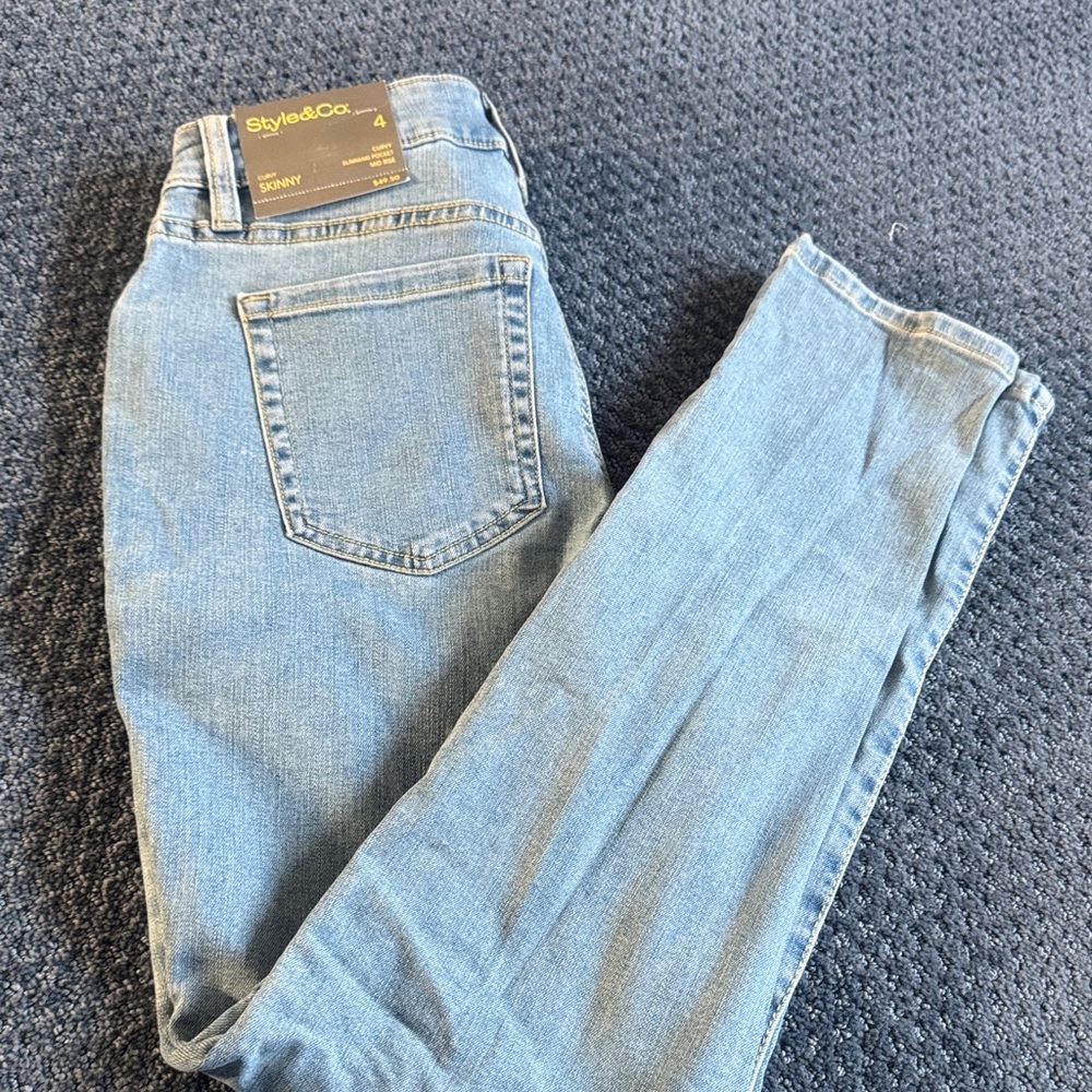 Style & Co Denim Blue Jeans curvy skinny